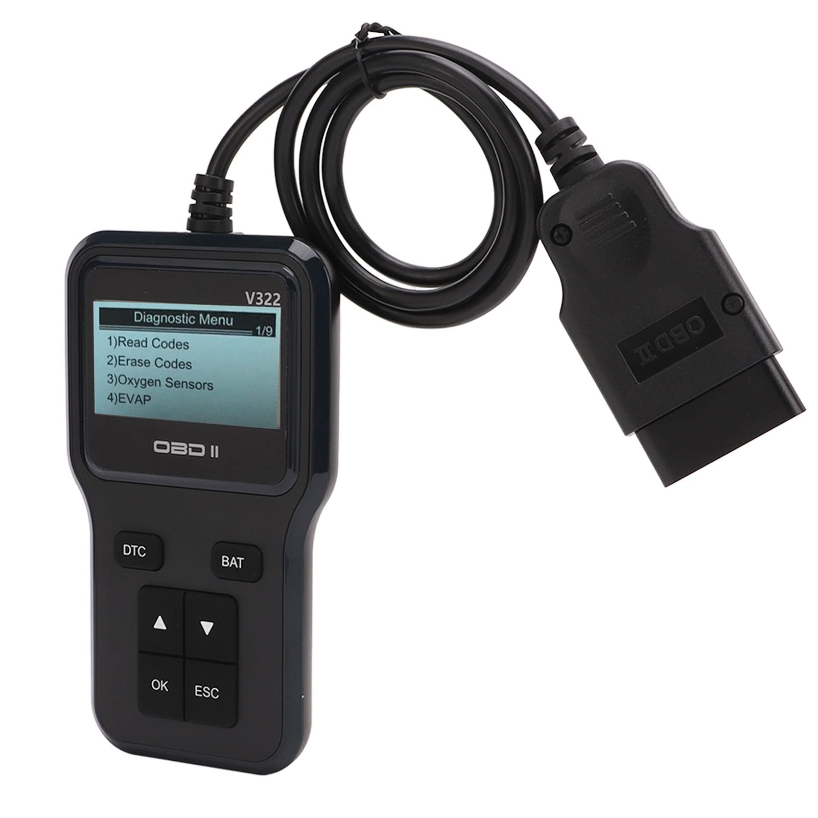 ODB2 Scanner, Oxygen Sensor Test Automatic Handheld 8 Languages Error Clear Portable  Reader I/M Data for Car