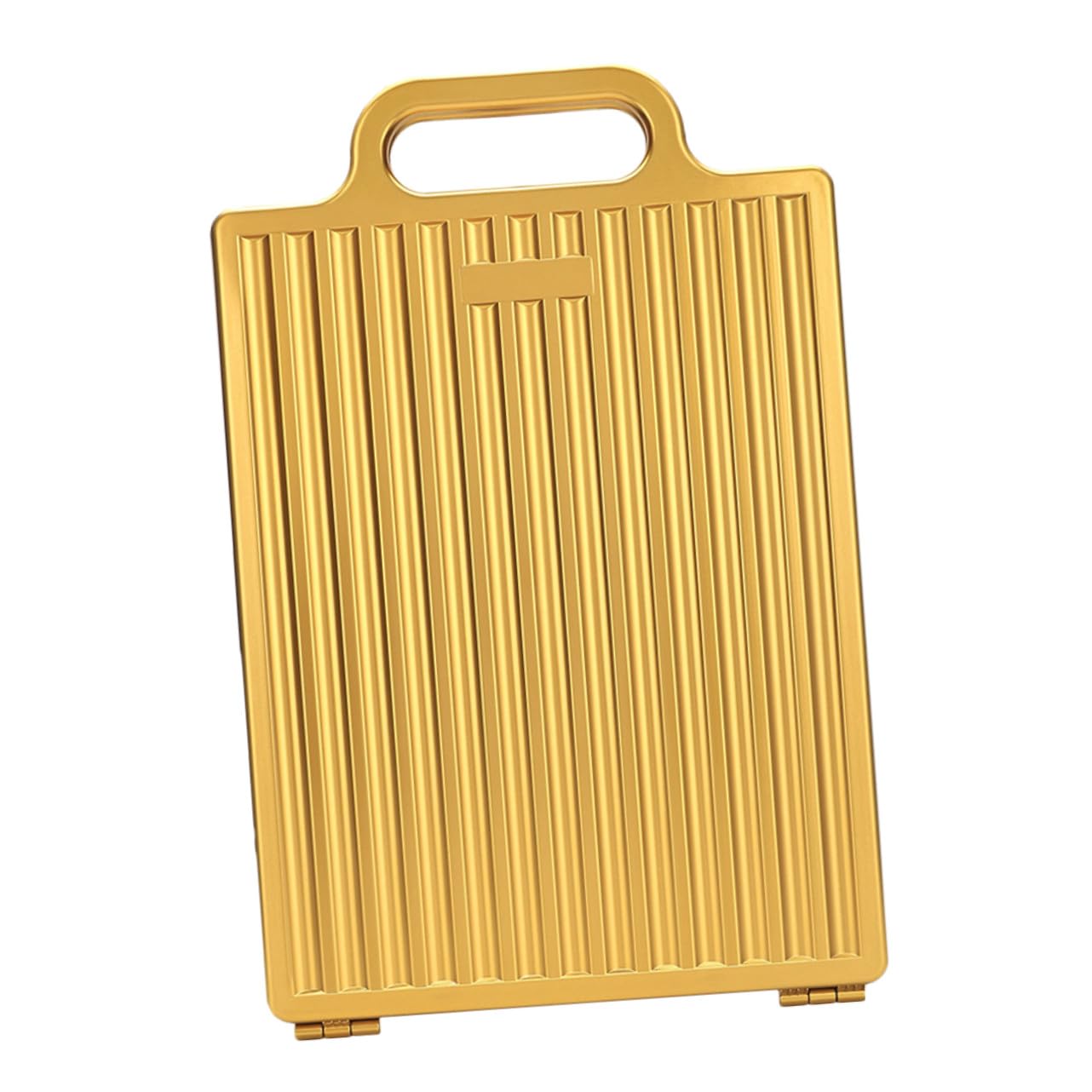 SHERCHPRY Faltbarer doppelseitiger Friseurspiegel Gold Tragbarer Handspiegel Kompakt für Styling Makeup Frisur Kontrolle Reise Zubehör