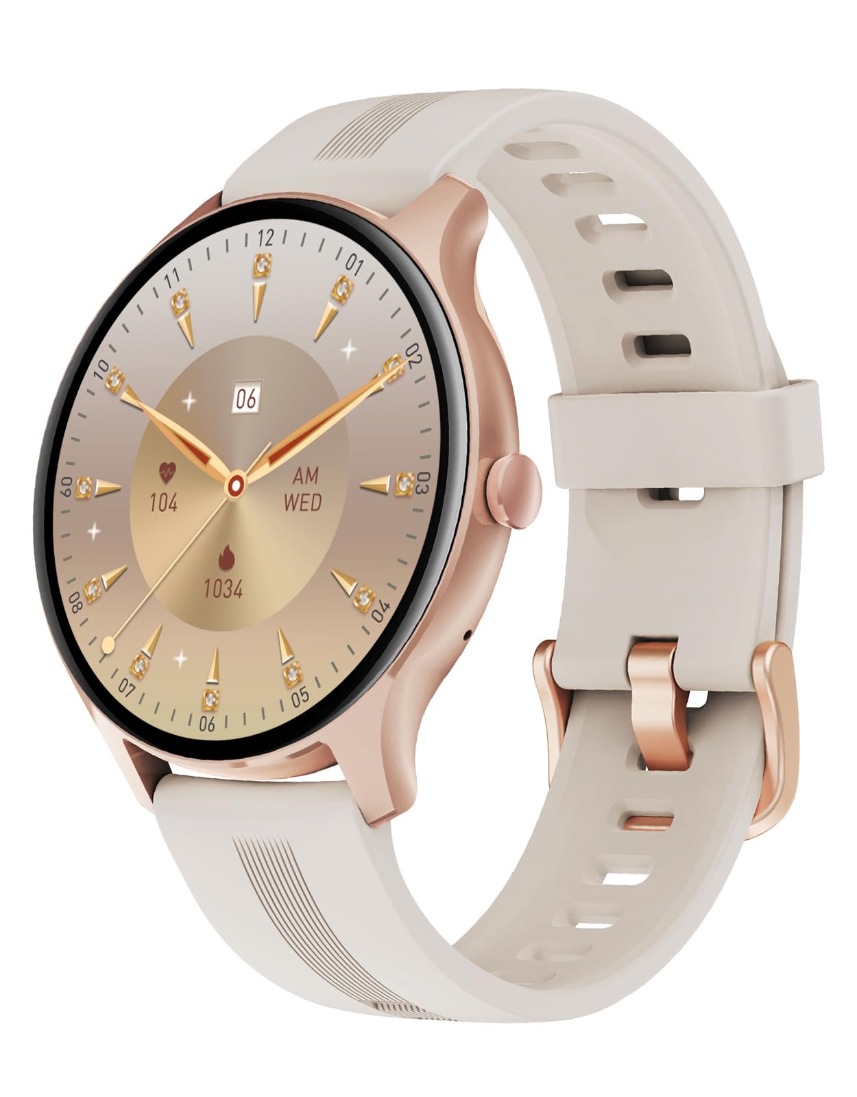 HUAKUA スマートウォッチ iPhone アンドロイド対応 通話機能付き 通話音声調整可 一発消音 Smart Watch 1.39インチ大画面 丸型 腕時計 歩数計 着信通知 天気予報 IP68防水 長持ちバッテリー 長座注意 スマート探す TELEC認証済み