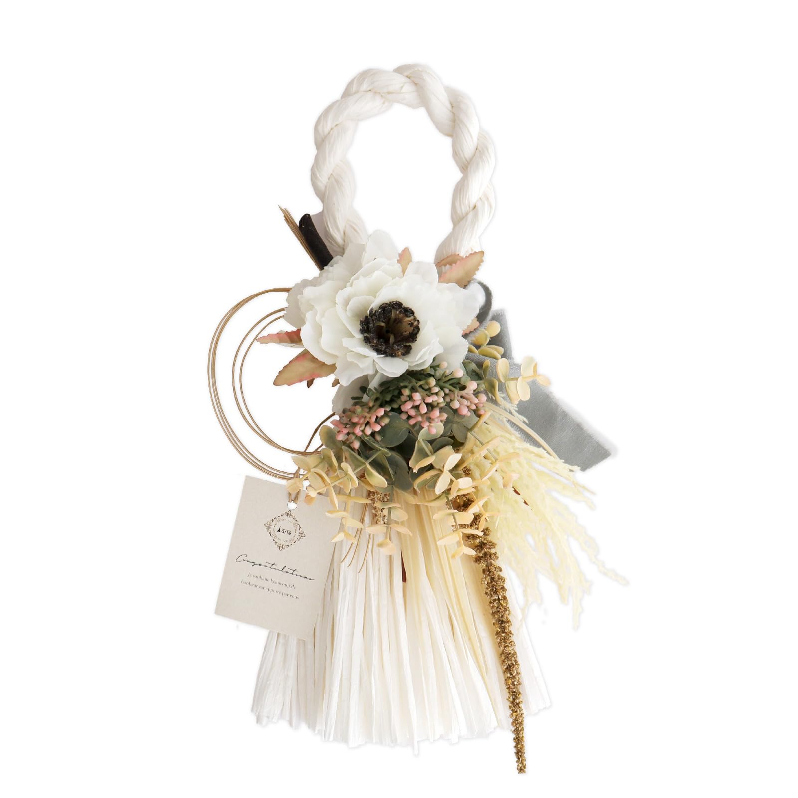 しめ縄　しめ縄飾り　ナチュラル　ホワイト Amazon.co.jp: しめ縄 おしゃれ お正月飾り しめ飾り しめ縄