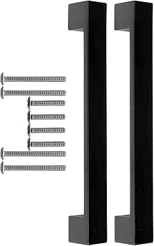 Thick Metal Handle for Kitchen and Bathroom Cabinet Covers and Drawers Stainless Aluminum Furniture Cabinet Handle 160mm Matte Black 2 Pieces