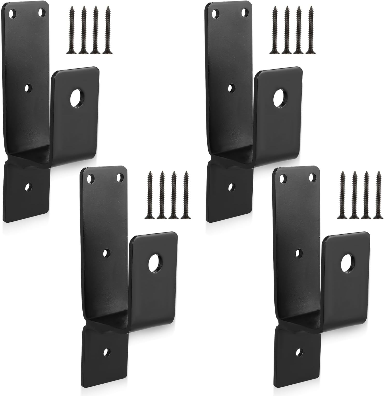 Oungy 6 PCS Door Barricade Brackets Door Barricade Security