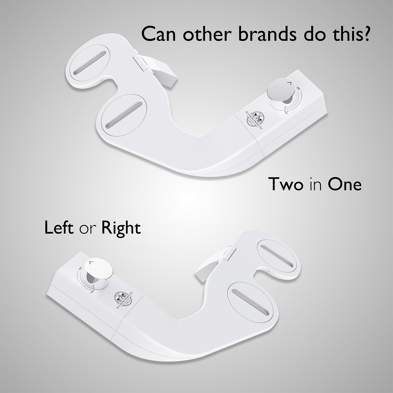 Ultra Slanke Omkeerbare Koud Water Bidet Toilet Seat Attachment met LT & RT Handcontrole