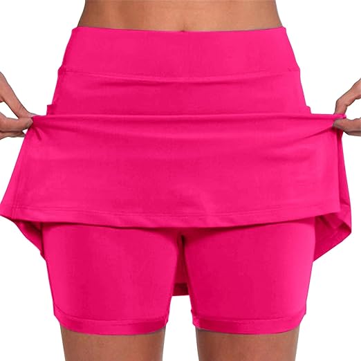 Gonna Skort Bambina Con Pantaloncini Integrati - Per Tennis, Golf E Sport | Tessuto Traspirante - Foto 7