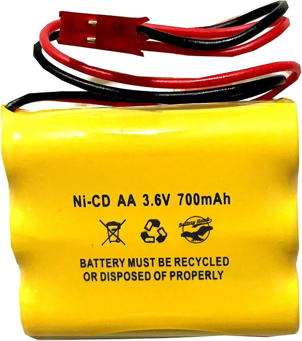 Sure-Lites 026-148 026148 SL026148 SL-026148 SL-026-148 3.6v 700mAh Ni-CD Battery Pack Replacement for Emergency/Exit Light Navilite NNYXSB Cooper Batteryhawk, LLC