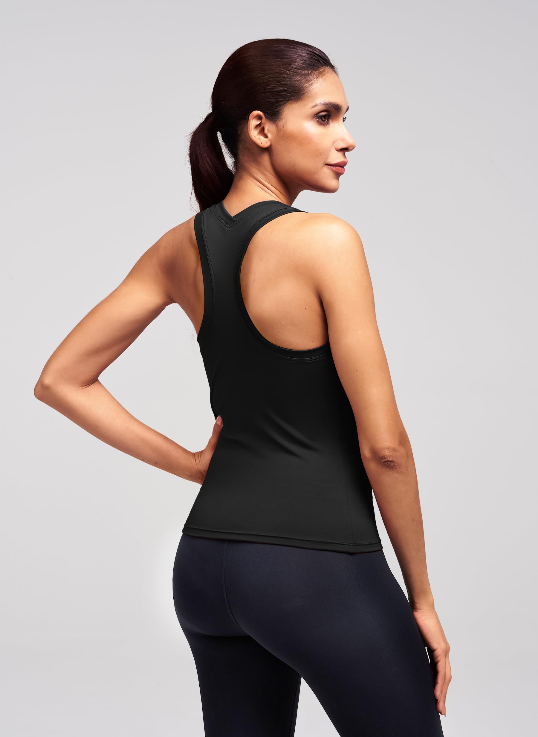 Alaroo Workout Tank Tops for Women Racerback Athletic Gym Clothes Womens Yoga Tight Fit Sleeveless Shirts Activewear — view 6