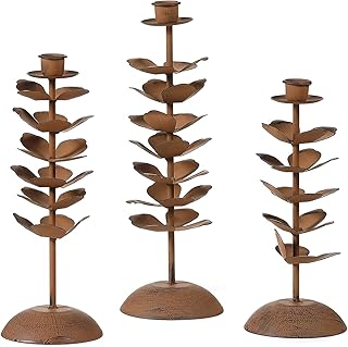 25 Deer Candle Holder Decor Ideas Perfect for Winter Decor 43 Taper Candle Holders Set of 3, Rustic Candlestick Holders Metal Candle H...