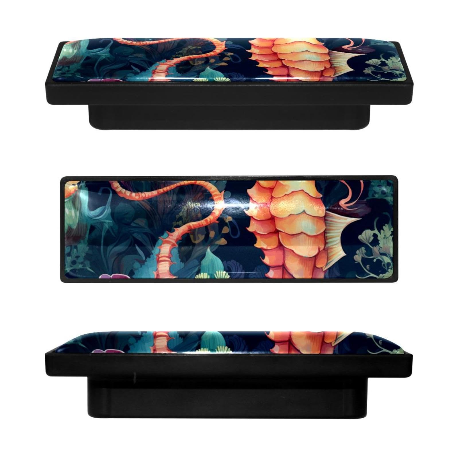 Boutons de cuisine hippocampe rectangulaires pour une prise en main stable