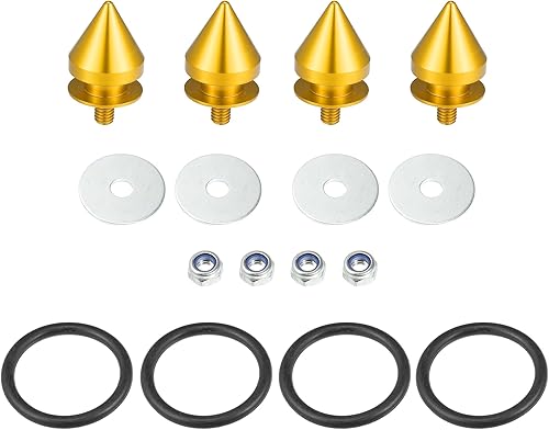 Miniatura 7 de X AUTOHAUX Juego de 4 sujetadores de parachoques universales de liberación rápida para parachoques delantero y trasero, color rojo