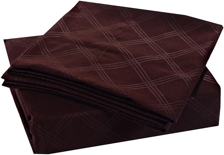 Honeymoon 4PC Bed Sheet Set, King Sheet, Chocolate Bedding Set, deep Pocket, Super Soft Embossed Pattern, HM004SQU08501K-CHO