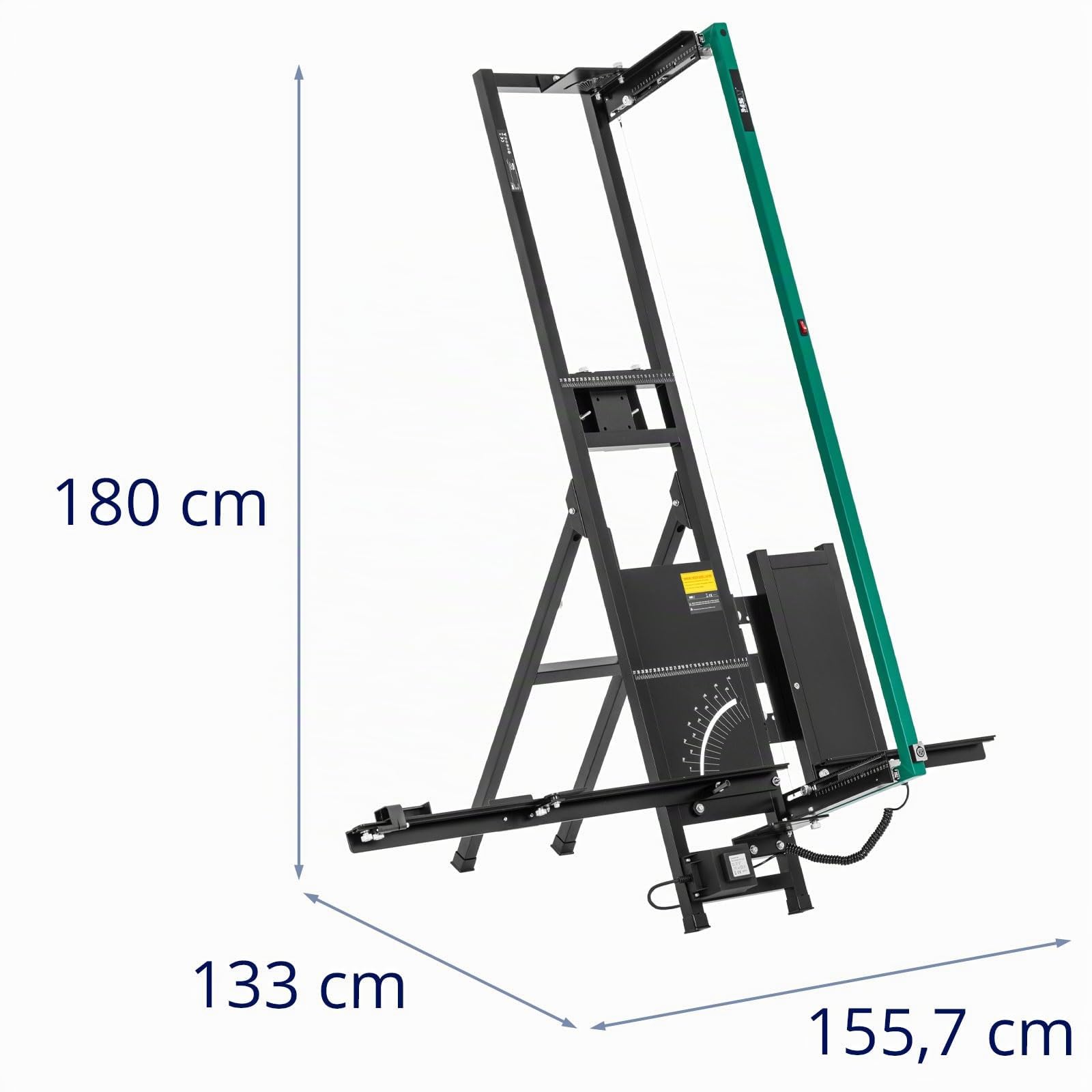 MSW Styroporschneider 200 W 1350 mm mit Standfuß, Gerüsthalterung, Draht, 5 Styropor-Klemmen & Raspel Heißdrahtschneider Styroporschneidegerät Styrocutter Thermosäge