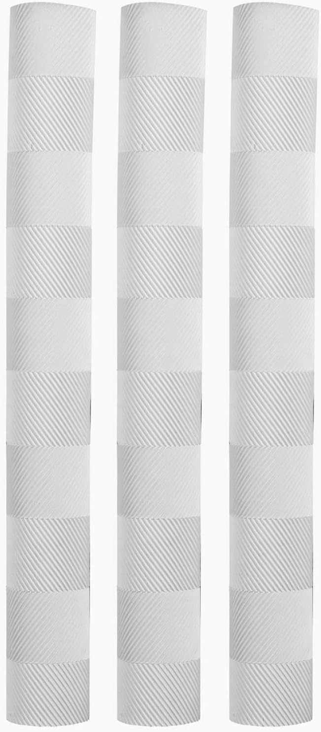Skyhi Premium Chevron Pack of 3 Cricket bat grip- Grips For Cricket Bats | Excellent Shock Absorption Rubber Cricket Bat Grips (Chevron Plain White)