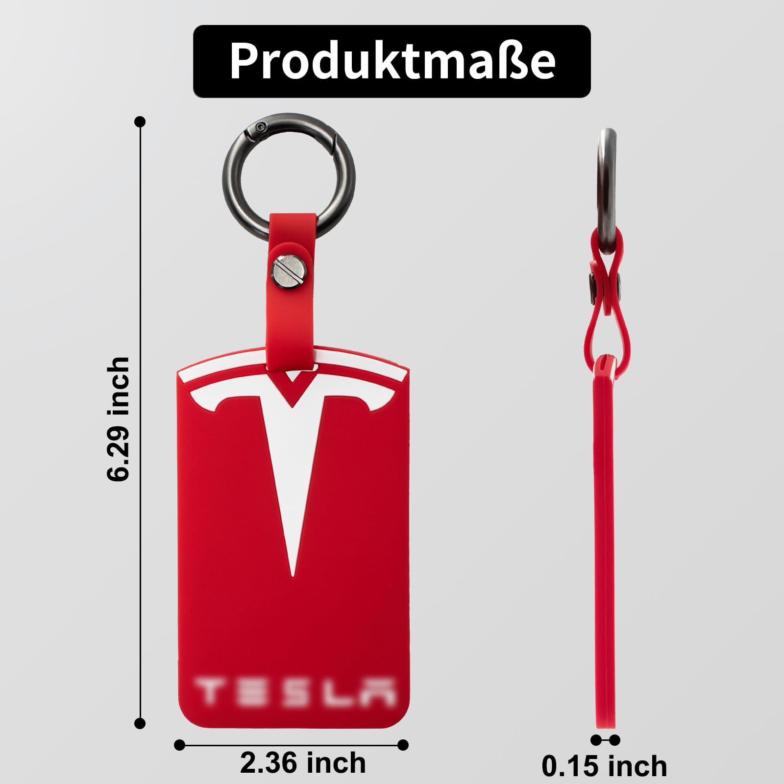 RYHX Portatarjetas para Tesla Model S/3/X/Y, llavero de silicona titular de la tarjeta llave Tesla Accesorios - 3