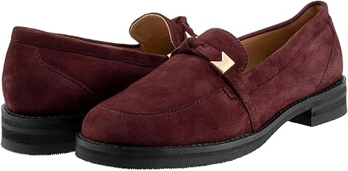 Trotters Womens Femi Oxblood Suede 10 Wide