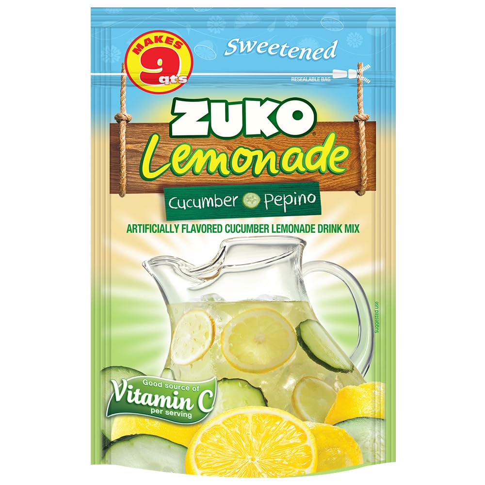 Amazon.com: ZUKO Cucumber Instant Powder Drink, Family Pack, No