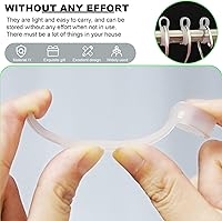 Vista 4 de 100 ganchos de conector para perchas de plástico, ganchos de plástico para ahorrar espacio, mini ganchos en cascada resistentes para colgar ropa