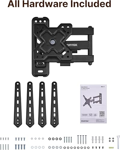 Miniatura 9 de monTEK Soporte de pared para TV de movimiento completo para la mayoría de televisores y monitores de pantalla plana LED LCD de 13 a 55 pulgadas,