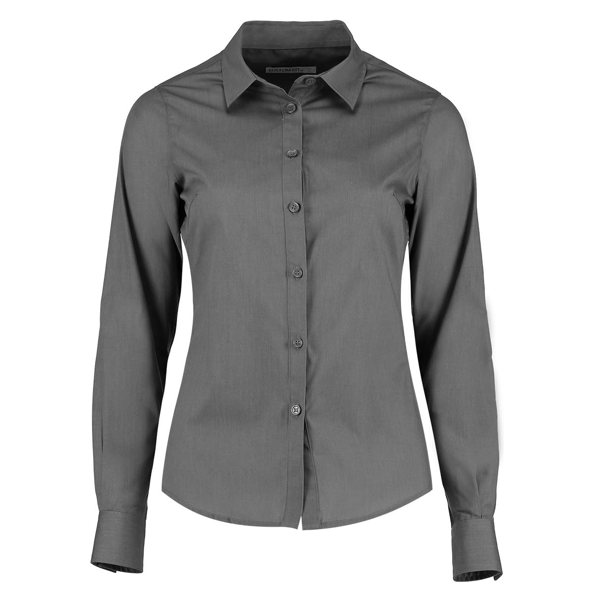 Kustom Kit Women's Poplin Shirt Shirt, Grey (Graphite Kk-GRP-), 18