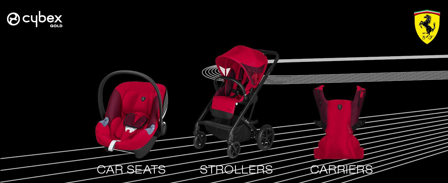 CYBEX Gold Scuderia Ferrari Changing Bag, Changing Mat and Bottle Holder Included, Racing Red Baby Products