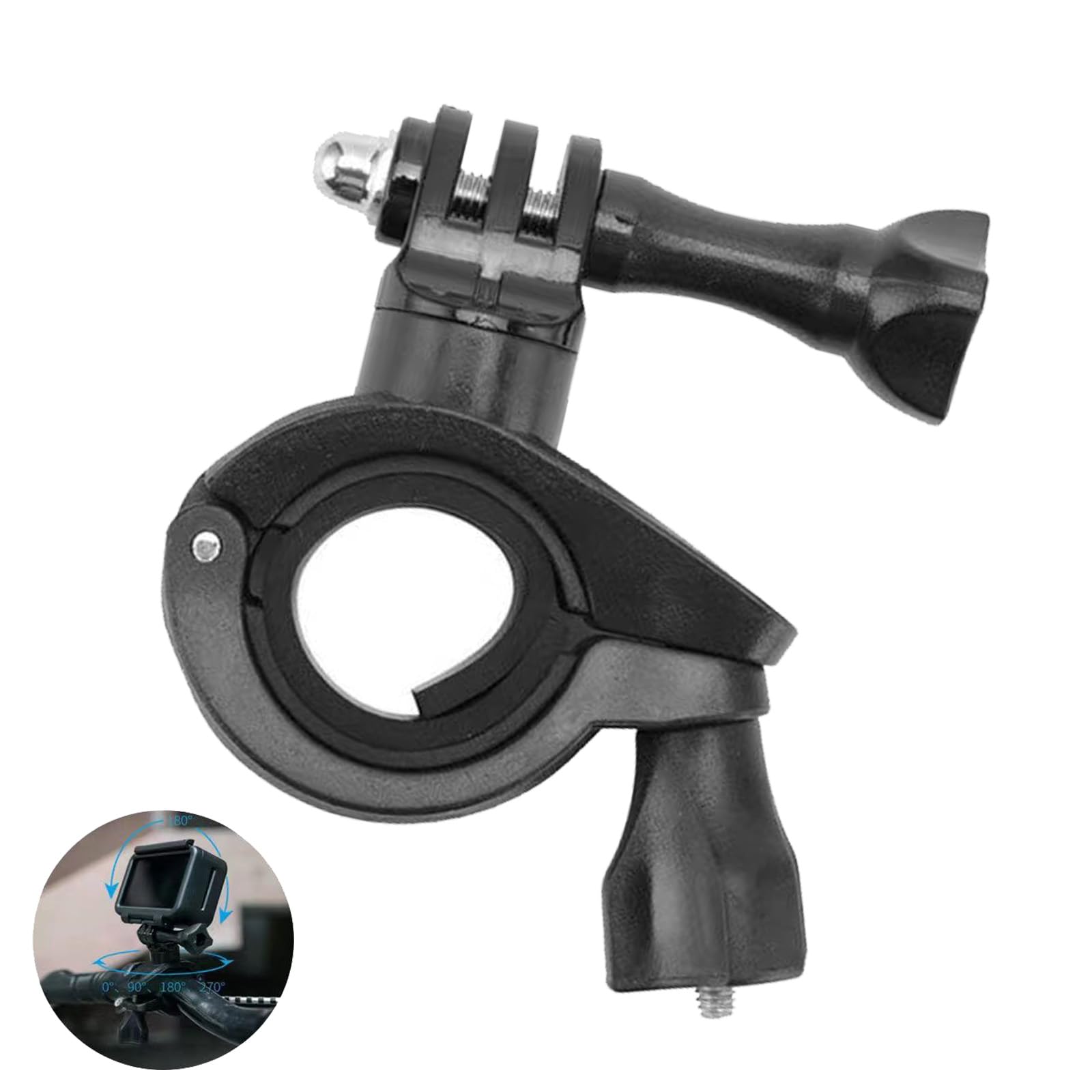 Soporte para Manillar de Bicicleta,Soporte para Bicicleta para Cámara de Acción,Soporte de Deportiva Camara para GoPro Hero