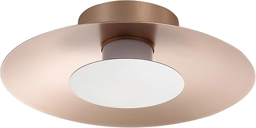 Golden Lighting Yep Luma Integrated LED Flush Mount in French Gold and Sand Nick