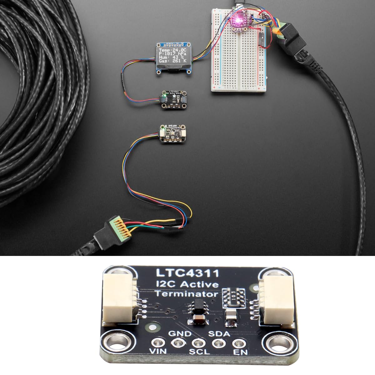 Qury LTC4311 I2C Extender Aktiver Terminator, DC 1,6 V-5,5 V für lange Kabelläufe