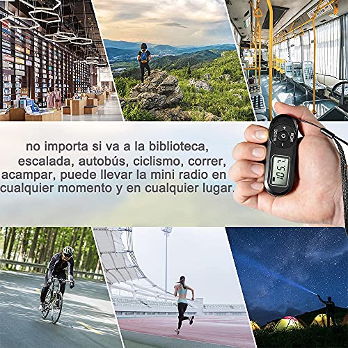 Mini Radio Tragbare FM mit digitaler LCD-Digitalanzeige, Kopfhörer, Pocket-Walkman-Radio mit Voreinstellung, zum Joggen… - Image 8