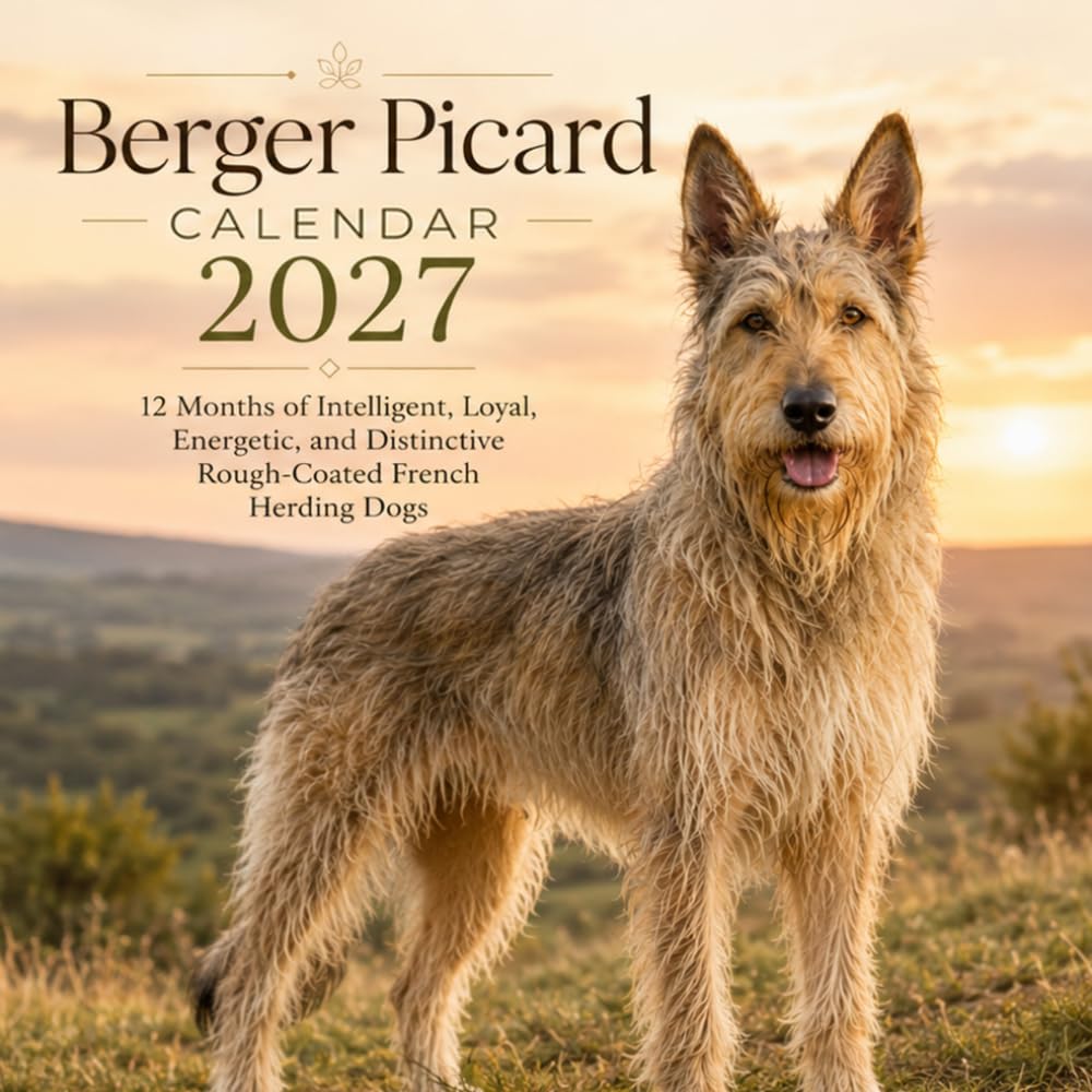 Berger Picard Calendar 2027: 12 Months of Intelligent, Loyal, Energetic, and Distinctive Rough-Coated French Herding Dogs