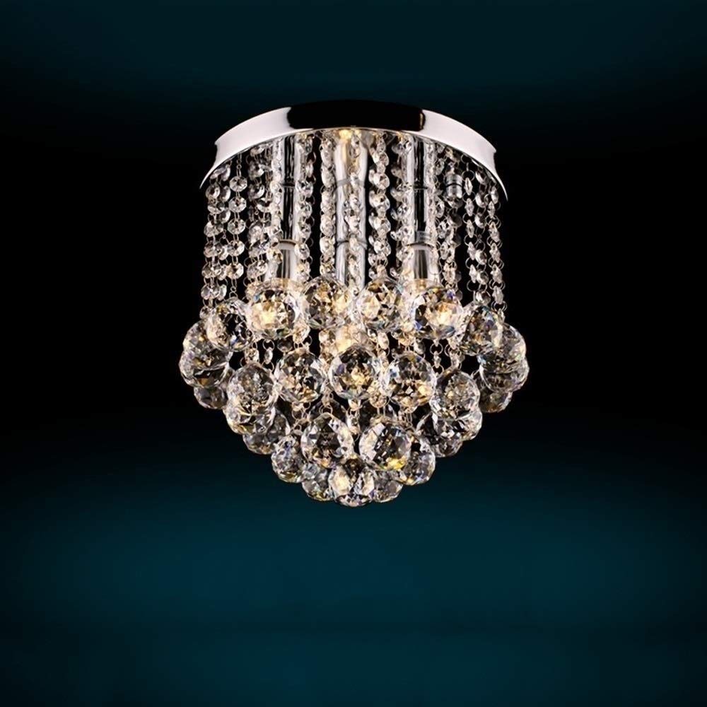 Radciy Crystal Ceiling Lamp Flush Mount Restaurant Ceiling Lamp Modern Iron Art Pendant Light Living Room Hanging Lamp Creative Household Hanging Light E14 Edison