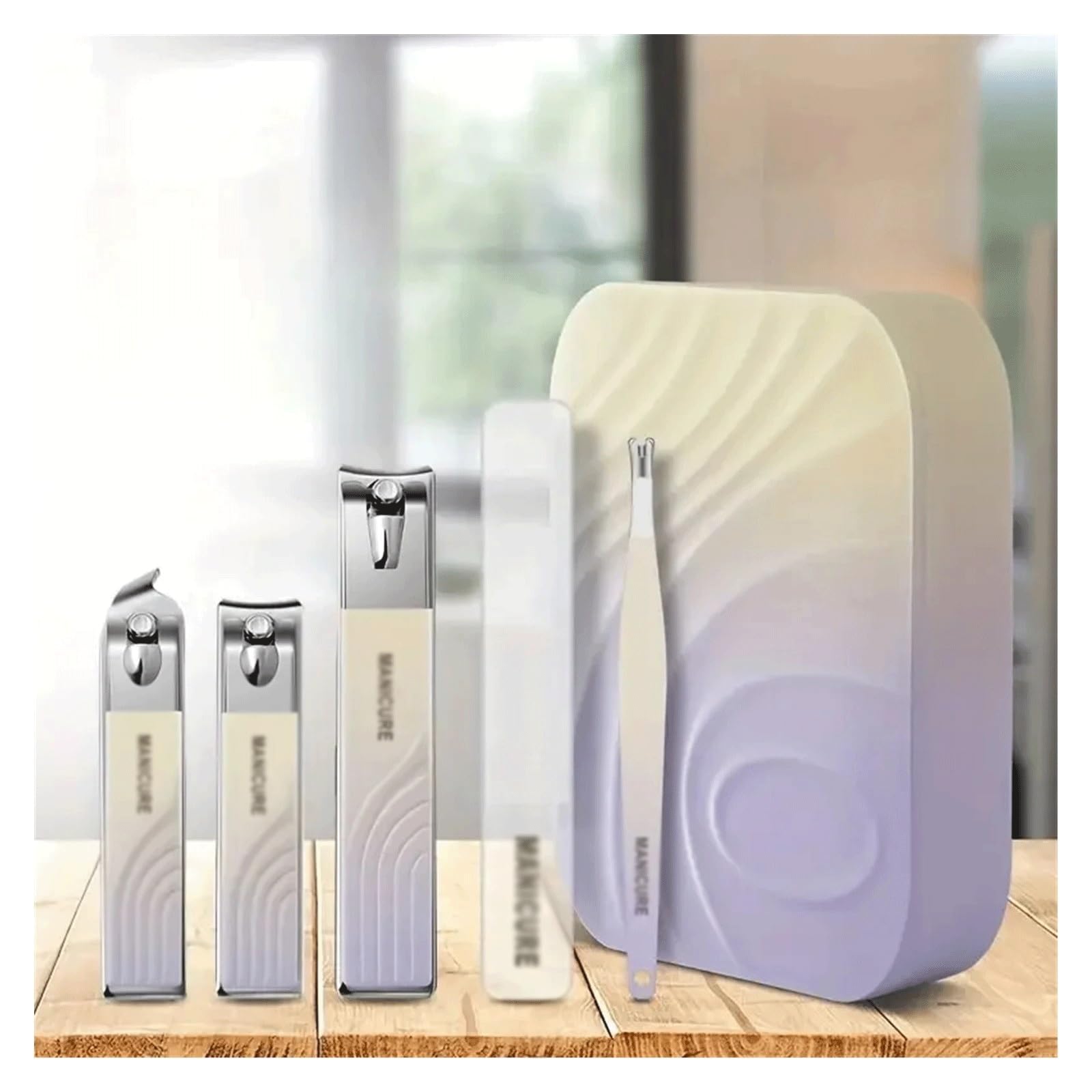 Kit de manicura práctico Juego de cortauñas Tijeras para el hogar Herramientas de pedicura de Acero Inoxidable cortauñas Viajes