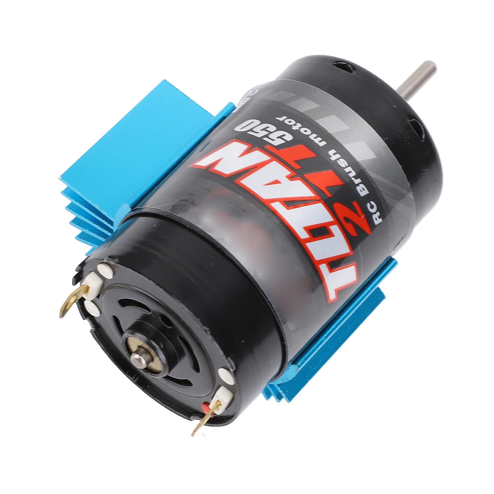 550 RC Car Motor, Brushed Motor with Blue Heat Sink fit for Axial SCX10, Hpi, Redcat JL 90046, Includes 1/8in Shaft for Model Cars (21T)