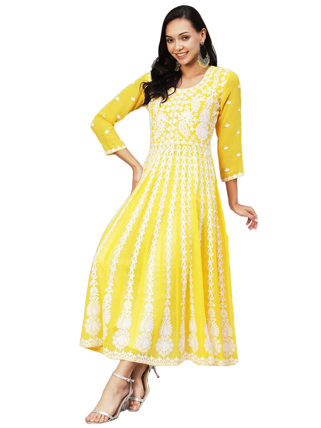 ANNI DESIGNER Georgette Women's Regular Kurta