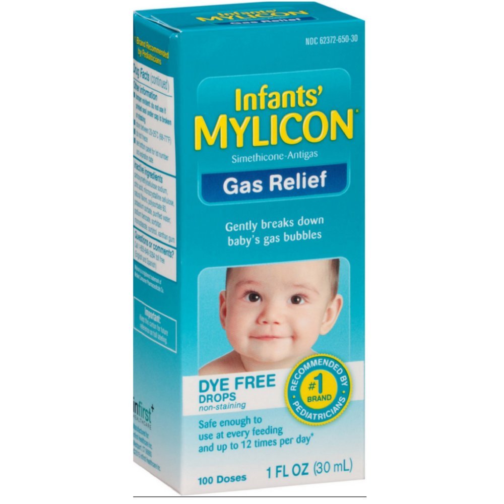 Mylicon Infant Drops Anti-Gas Relief Dye Free Formula, 1 Fluid Oz. (11 Pack)