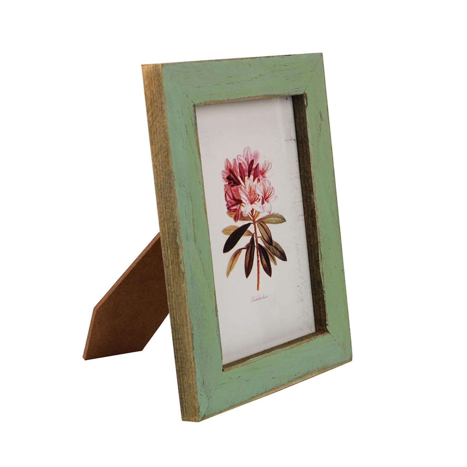 Vfdthr Light Green Photo Frames 5 Colors Wooden Wedding Couple Pictures Frames Vintage Photo Frame Gift Creative Home Decor(Light Green)