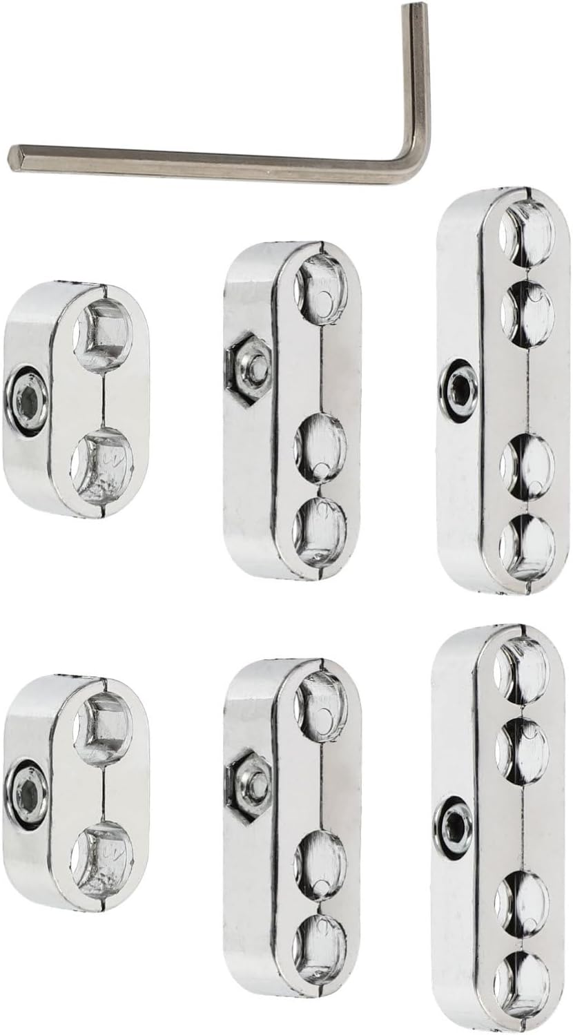 1set Chrome Linear Spark Plug Wire Separators Ignition Wire Separator Kit Management Clamp