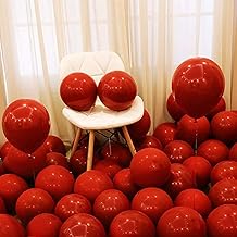 Made in India 12 inch HD Metallic Finish Balloons for Birthday/Anniversary Party Decoration (Red, Pack of 50)