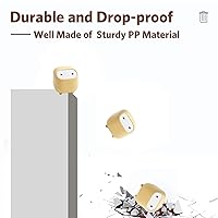 Vista 2 de Mini bote de basura con tapa, lindos botes de basura de escritorio ninja, pequeño bote de basura de plástico para oficina, tocador de baño, Amarillo
