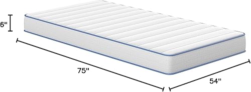 Miniatura 2 de Nautica Home - Colchón híbrido de resortes interiores de 6 pulgadas, cubierta acolchada de espuma viscoelástica, capa de espuma de látex de alta