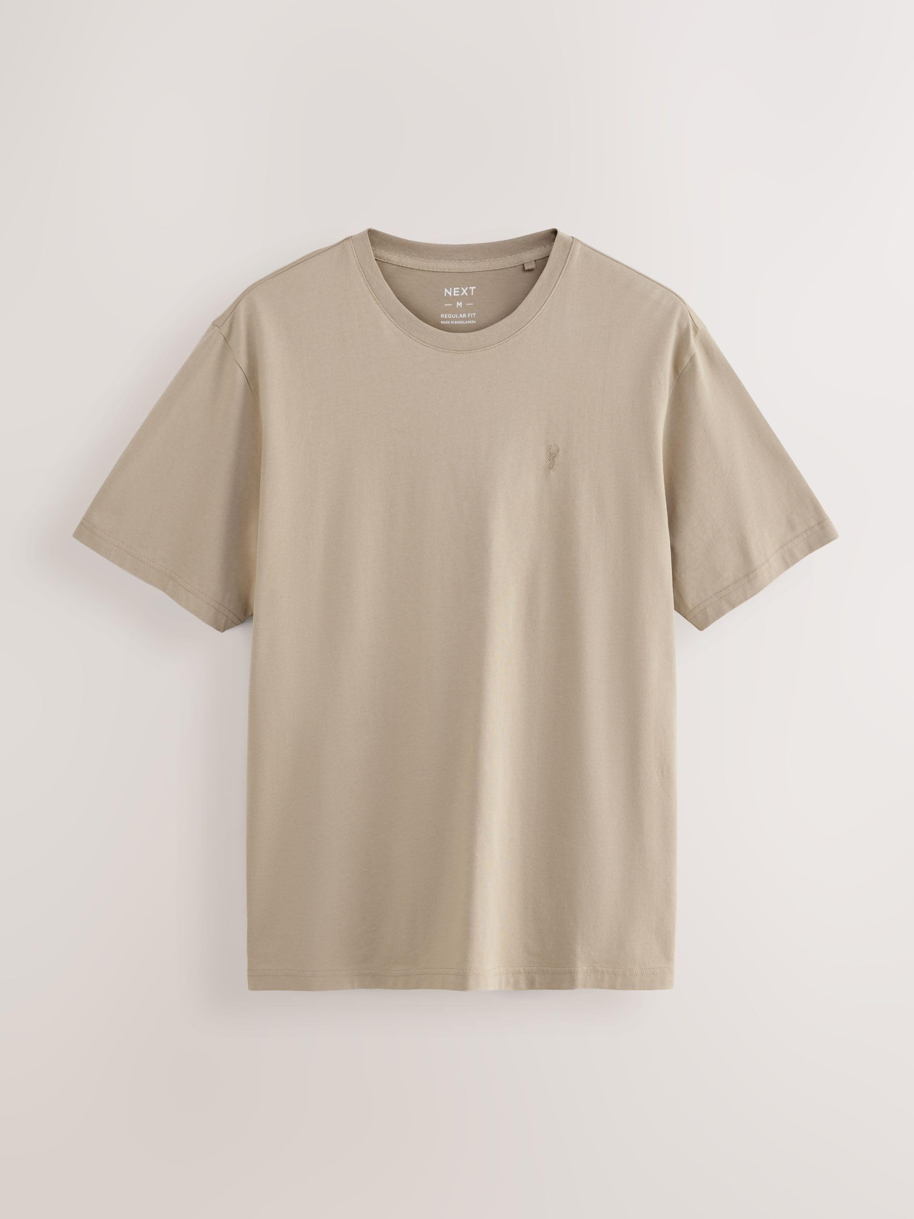 NEXT Camisetas para Hombre, Cuello Redondo, 100% Algodón, Pack de 4 Camisetas