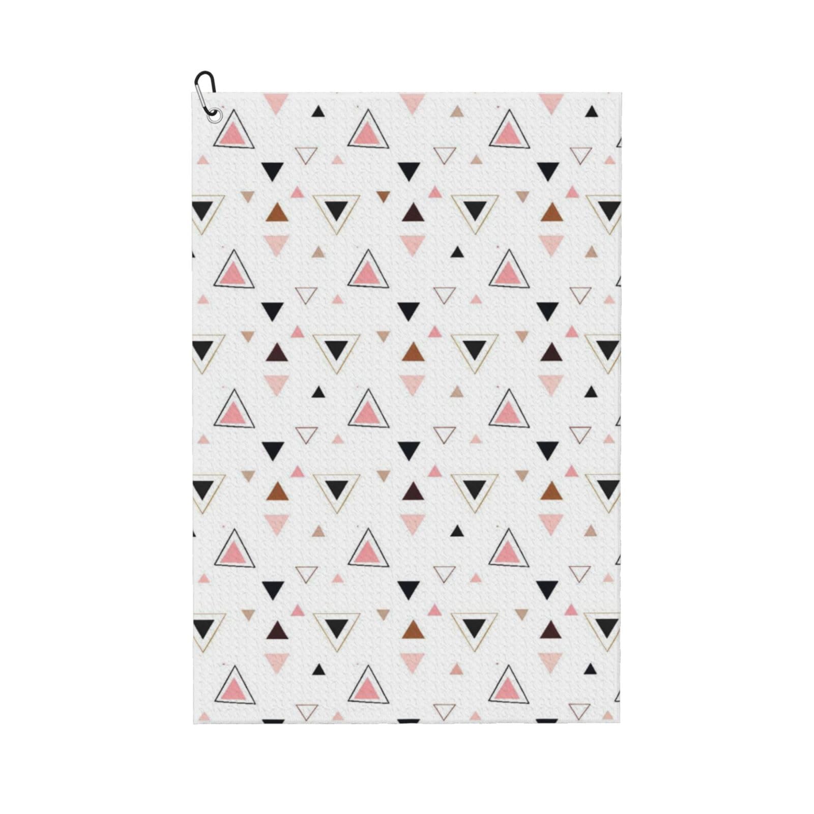 BSDFGSDD Geometric Triangles Rose Gold White Golf Towel 24 x 16 inches