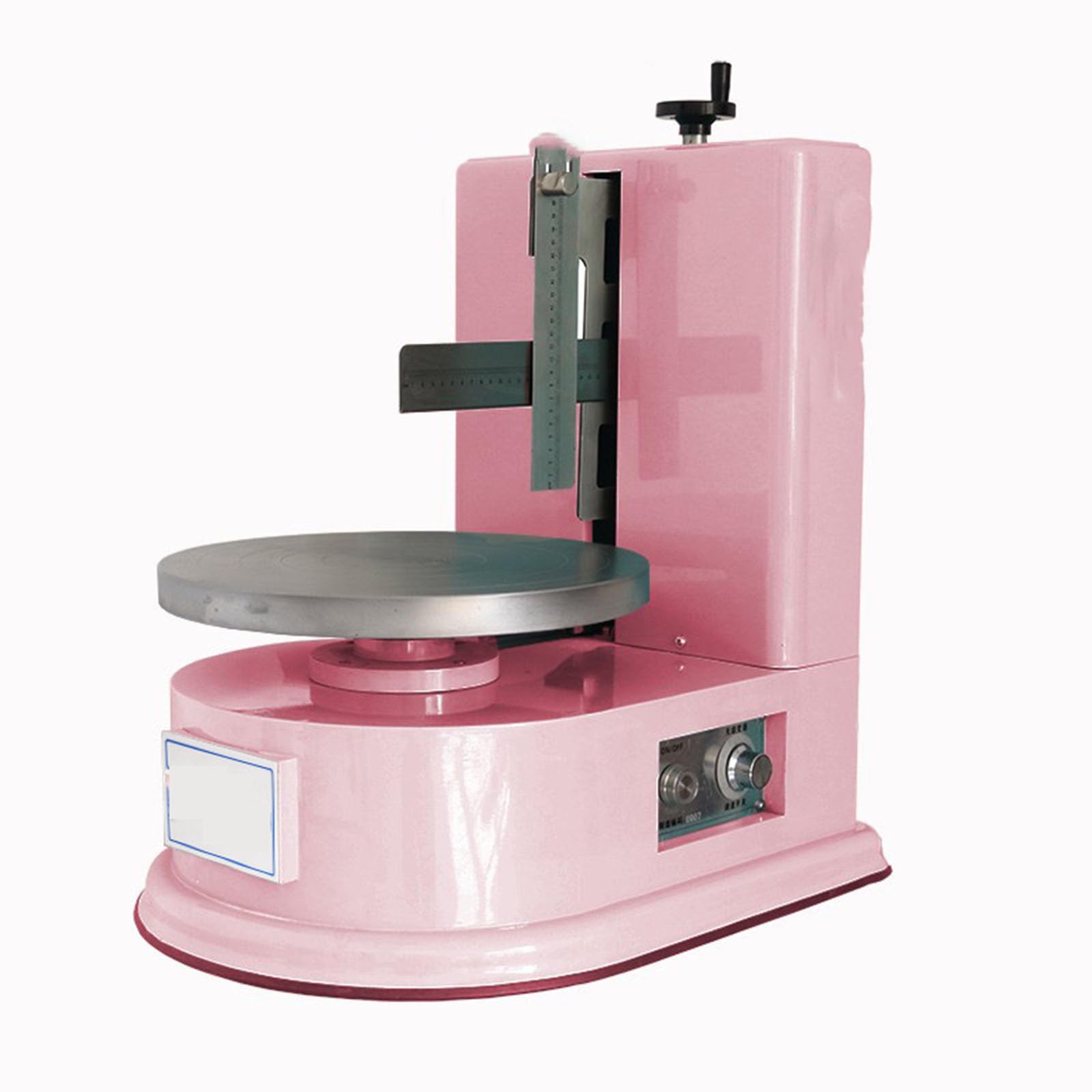 Macchina per glassare la Torta, Macchina per Ricoprire la Decorazione di Torte del Negozio di Dolci, Macchina per spalmare la Crema per Torte, Adatta per Torte da 4-12 Pollici (Pink B)