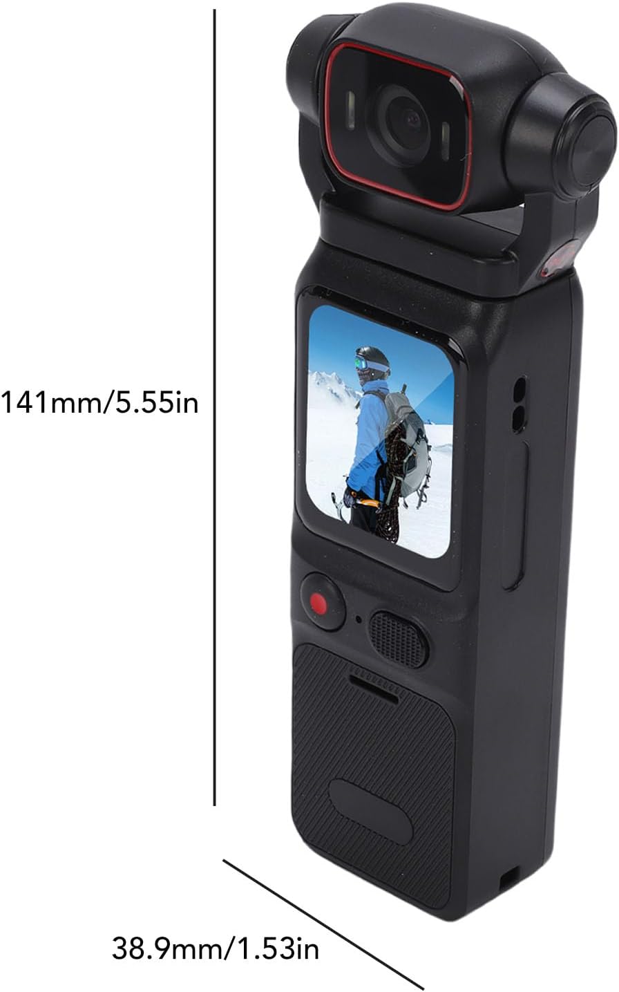 BAFOVY Handheld Vlog Camera 4K 48MP Digital Camera with 1.69 Inch Touchscreen 6-Axis Stabilization 140 Wide Angle Lens for TikTok Vlogging Travel