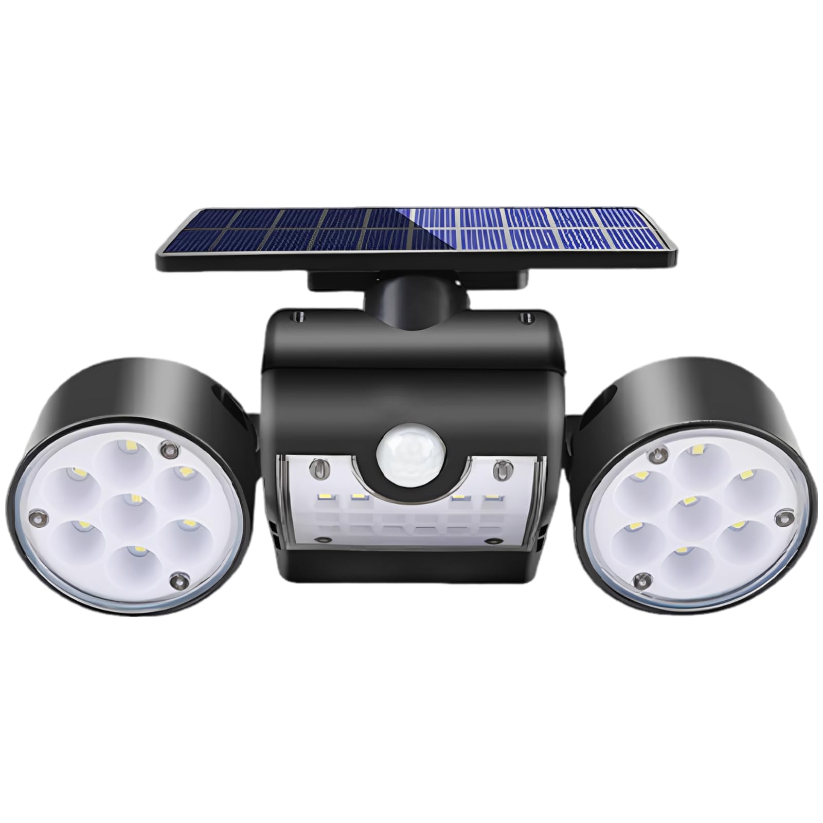 Luz solar con sensor de movimiento de doble cabeza para evitar zonas oscuras 6