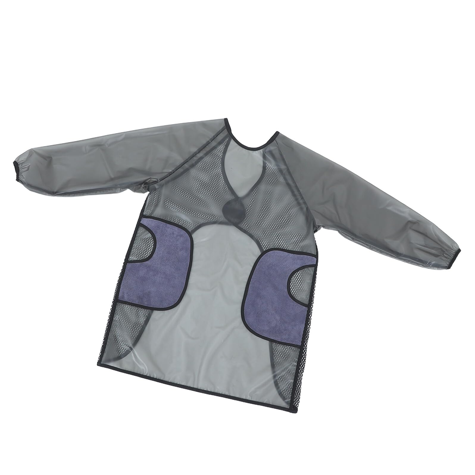 Toddmomy Grembiule Trasparente Protezione e Comfort Traspirante in Pvc per Asciugare le Mani con Maniche Lunghe e 2 Tasche e Unisex per Lavare i Piatti