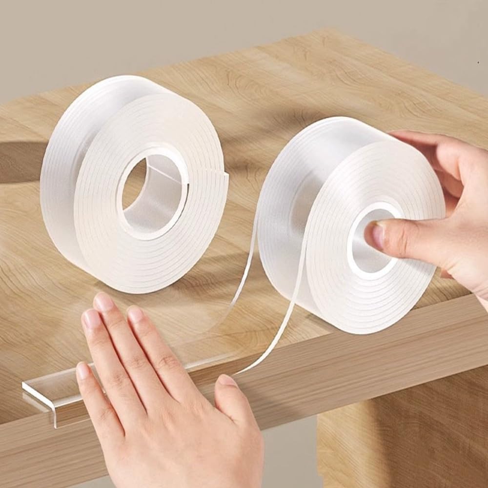 Self Adhesive Protective Corner, 80" Clear Edge Protector Strip, PVC Bumper Guard Strip Seal Strip for Cabinet Door Desk Glass Furniture Kitchen Countertop(Width 10cm)
