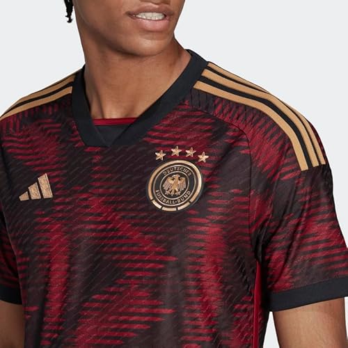 Adidas Camiseta de fútbol para Hombre de Alemania 2022, Negro/Rojo, Large