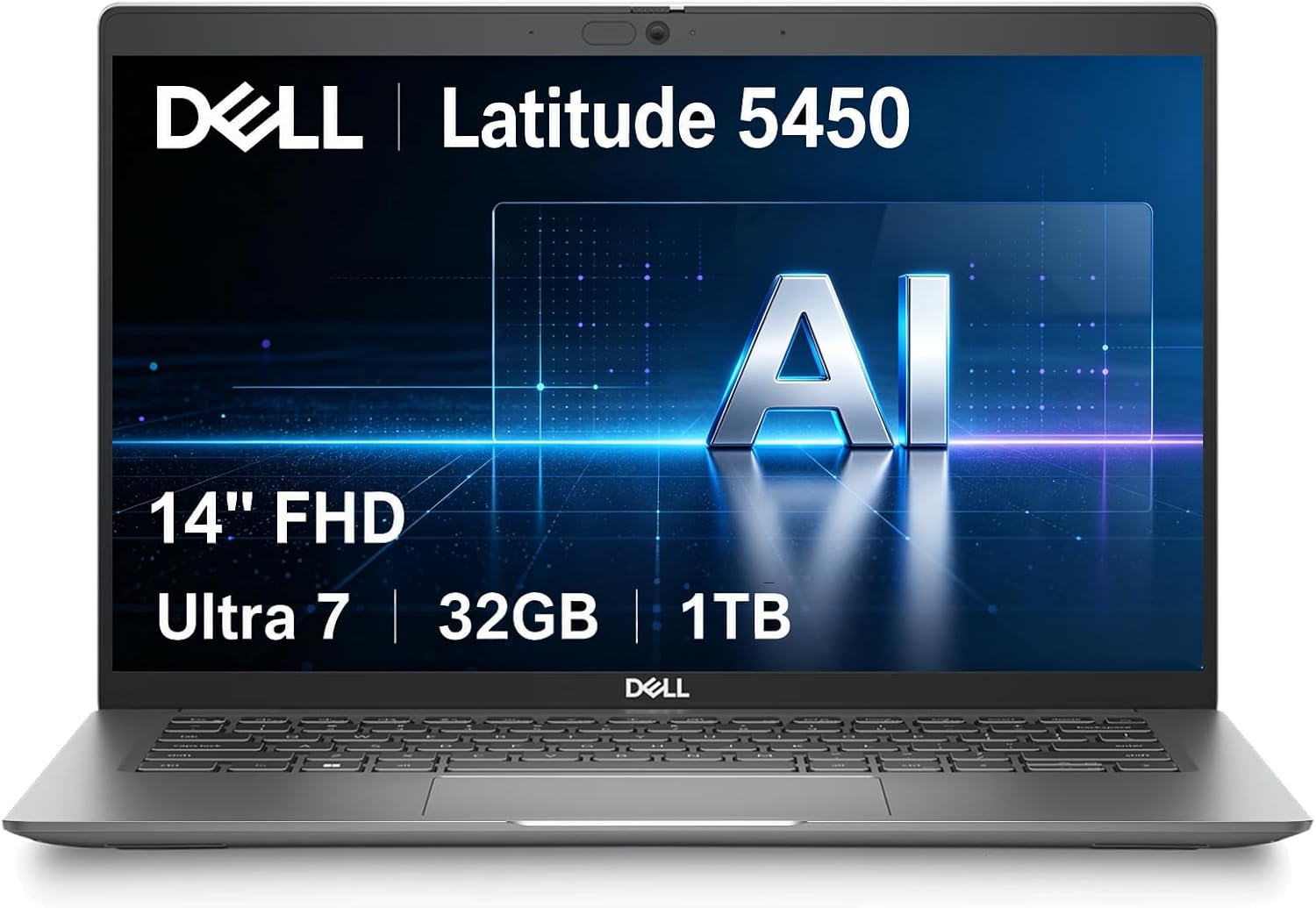 Dell Latitude 5450 Laptop, 14" FHD, Intel Ultra 7 155U, 32GB DDR5, 1TB SSD