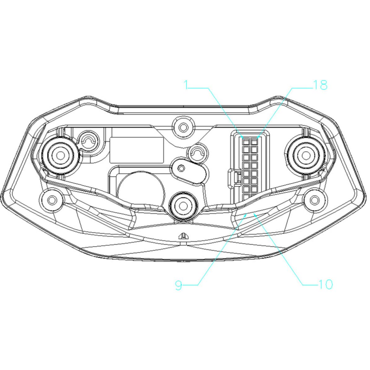 Velocímetro Digital LCD Tacómetro y Odómetro 12v para Motocicleta