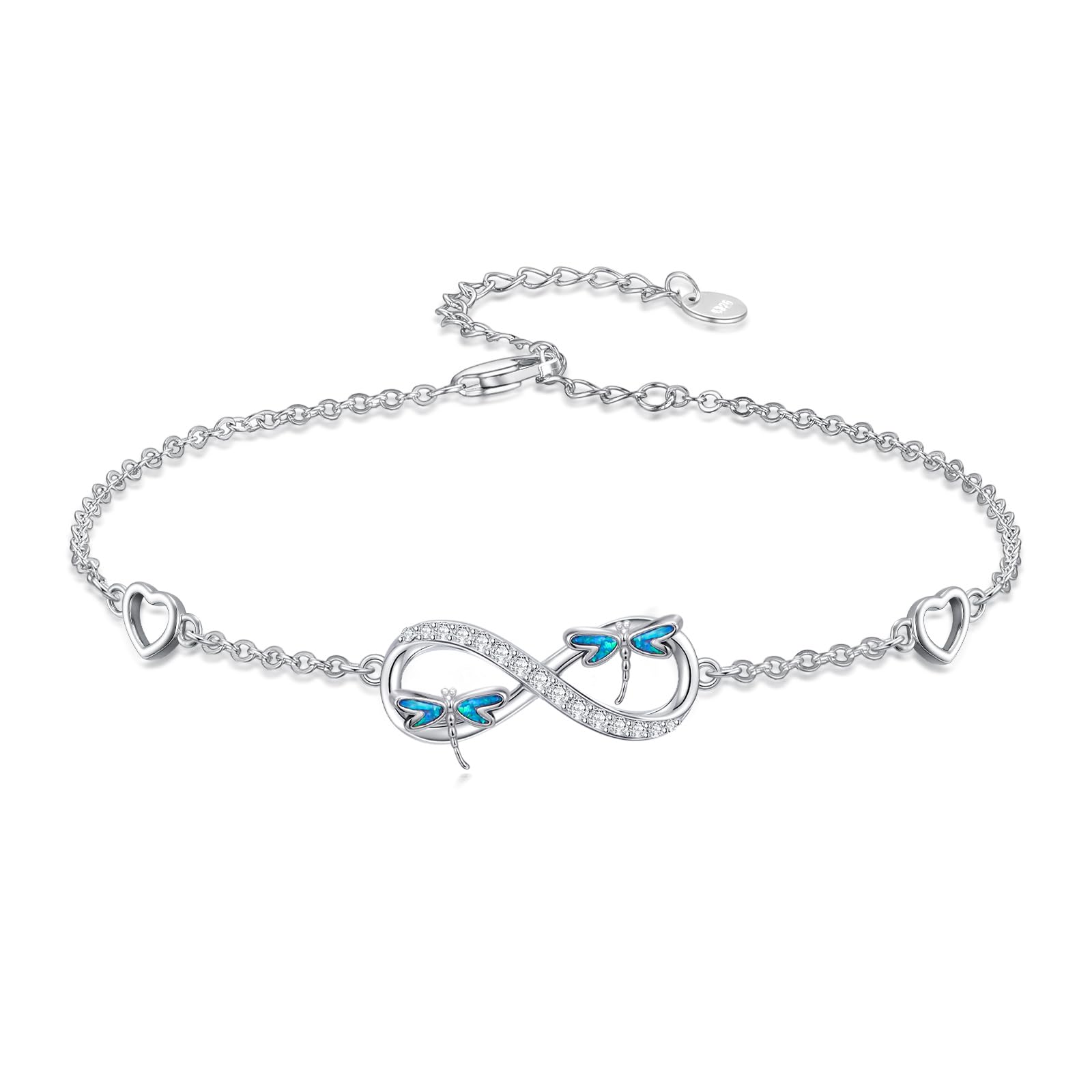 925 Sterling Silver Layered Ankle Bracelets for Women Jewelry Gifts