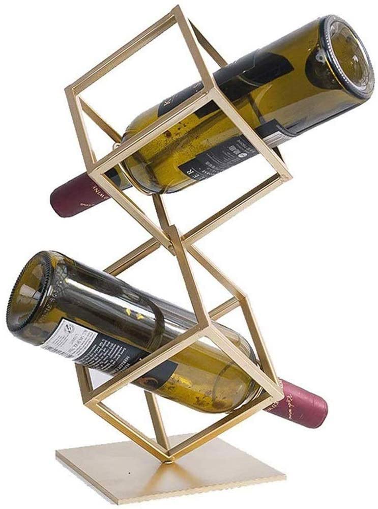 Estatua Arte Adorno Escultura de Escritorio Botellero Enfriador de Vino 2-3 Botellas Botelleros de Pared Estante de Botellas de Hierro Forjado Gabinete Estante de Almacenamiento de